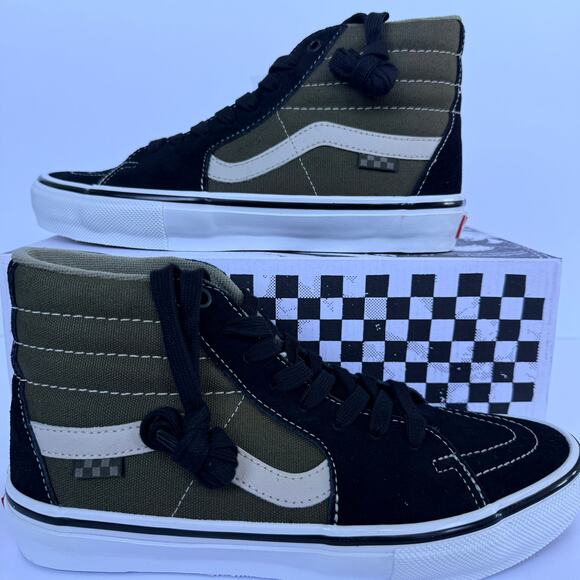 Vans Skate Sk8-Hi VN0A5FCCBKO Black/Olive Mens 7.5 Skate NIB main image 8